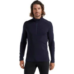 Icebreaker Men's Merino 260 Tech Long Sleeve Half Zip Thermal Top -Outdoor Clothing Sale 104372401 1