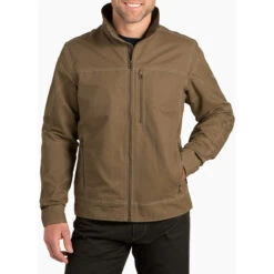 KUHL Men's Burr Jacket -Outdoor Clothing Sale 1052 burr jacket khaki front