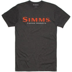 Men's Simms Logo T-Shirt -Outdoor Clothing Sale 12803 086 P 1 Ms Simms Logo Tee Charcoal Heather Front