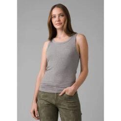 Prana Women's Foundation Rib Tank -Outdoor Clothing Sale 1971001 HEATHERGREY 1