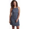 KUHL Women's Kira Dress -Outdoor Clothing Sale 4297 Kira Dress Metal Blue Print Front ps
