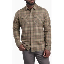 KUHL Men's Dillingr Flannel Shirt -Outdoor Clothing Sale 7186 Dillingr Flannel LS Kovert Olive Front c44f58c9 03cf 4035 8e8f 909679967177