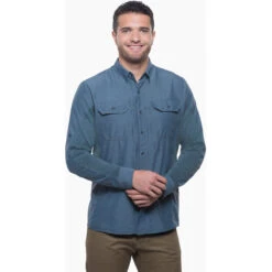KUHL Men's Airspeed Long Sleeve 11 KUHL Men's Airspeed Long Sleeve -Outdoor Clothing Sale 7191 airspeed ls pirateblue front 1