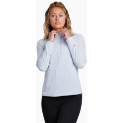 KUHL Women's Bandita 1/2 Zip Pullover 7 KUHL Women's Bandita 1/2 Zip Pullover -Outdoor Clothing Sale 8453 Bandita Pullover Hoody Zenith Front