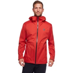 Black Diamond Men's Stormline Stretch Rain Shell -Outdoor Clothing Sale CDT0 6019 M STORMLINE STRETCH RAIN SHELL RED ROCK 01