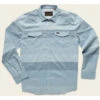 Men's H Bar B Longsleeve -Outdoor Clothing Sale F20 HbarB Tech LS Tidal Stripe Sterling Blue Flat