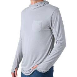 Men's Bamboo Lightweight Hoodie 31 Men's Bamboo Lightweight Hoodie -Outdoor Clothing Sale M LWHoody AspenGrey 1