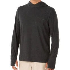 Men's Bamboo Crossover Hoody -Outdoor Clothing Sale M CrossoverHoody HBlack 1