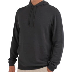 Men's Bamboo Fleece Pullover Hoody -Outdoor Clothing Sale M FleecePulloverHoody 1000px HeatherBlack 1