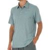 Men's Bamboo Slub Polo -Outdoor Clothing Sale Mens SlubPolo StoneBlue 1