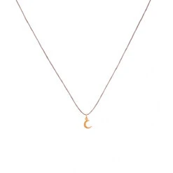 Tiny Charm Necklace - 16" -Outdoor Clothing Sale TinyCharmCrescentMoonGold 2006 TA G 16