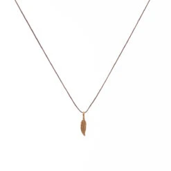 Tiny Charm Necklace - 16" -Outdoor Clothing Sale TinyCharmFeatherGold 2012 TA G 16