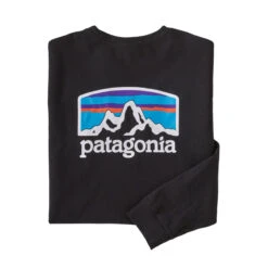Patagonia Men's Long-Sleeved Fitz Roy Horizons Responsibili-Tee -Outdoor Clothing Sale WBF21 38514 BLK