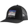 Patagonia Line Logo Ridge LoPro Trucker Hat -Outdoor Clothing Sale WBS20 38285 BLK