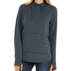 Women's Bamboo Fleece Pullover Hoody -Outdoor Clothing Sale W Fleece pullover Hoody BlueDusk 1 1