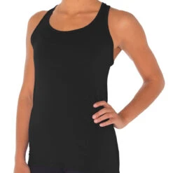 Women's Bamboo Motion Racerback Tank -Outdoor Clothing Sale W RazorTank Black 1000px 1