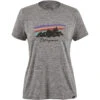 Patagonia Women's Cap Cool Daily Graphic Shirt -Outdoor Clothing Sale Womens Cap Cool Daily Graphic Shirt 45250 Free Hand Fitz Roy Feather Grey fb7dc53a f0bf 4477 8294 b275ba1278b5