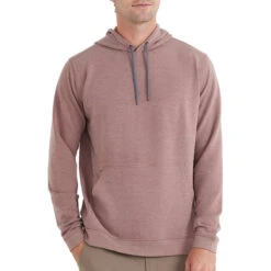 Men's Bamboo Fleece Pullover Hoody -Outdoor Clothing Sale fleece pullover hoody heather brick men top 1