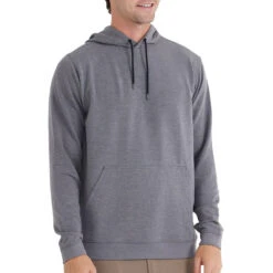 Men's Bamboo Fleece Pullover Hoody -Outdoor Clothing Sale fleece pullover hoody heather navy men top 1