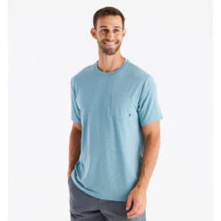 Men's Bamboo Flex Pocket Tee -Outdoor Clothing Sale flex pocket tee heather mineral men 1