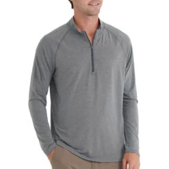 Men's Bamboo Flex Quarter Zip -Outdoor Clothing Sale flex quarter zip heather graphite men top 1