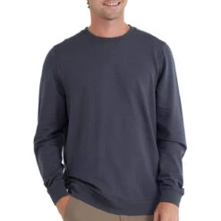 Men's Bamboo Heritage Fleece Crew -Outdoor Clothing Sale heritage fleece crew graphite men top 1