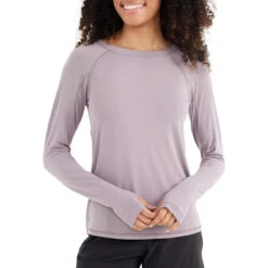 Women's Bamboo Midweight Long Sleeve -Outdoor Clothing Sale midweight long sleeve purple sage women top 1
